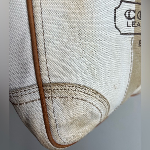 Limited Edition Coach Bleeker Canvas Leather Tote - Picture 8 of 16
